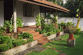 A home garden in Puducherry, Tamil Nadu, India.jpg