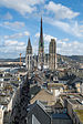 Rouen Cathedral and Rue de Gros Horloge as seen from Gros Horloge 140215 2.jpg